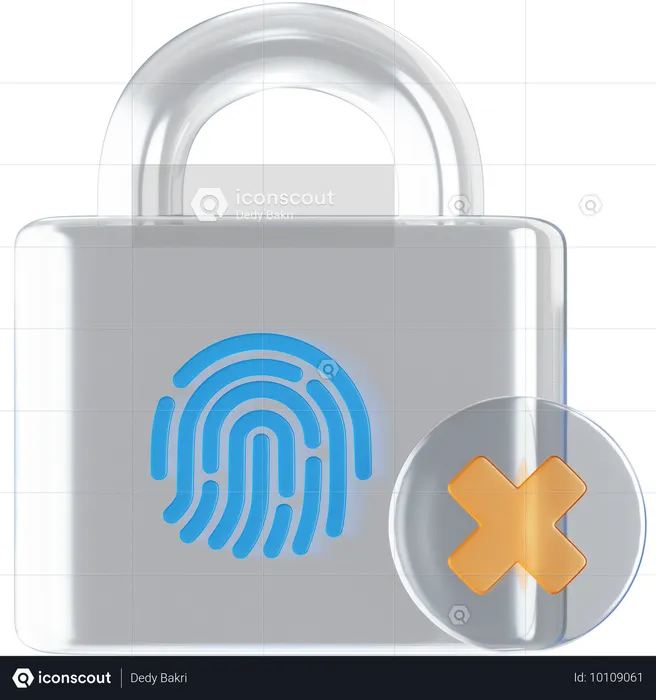 Fingerprint Deniend 2  3D Icon