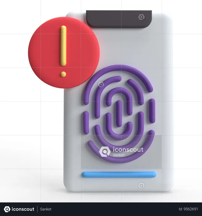 Fingerprint Error  3D Icon