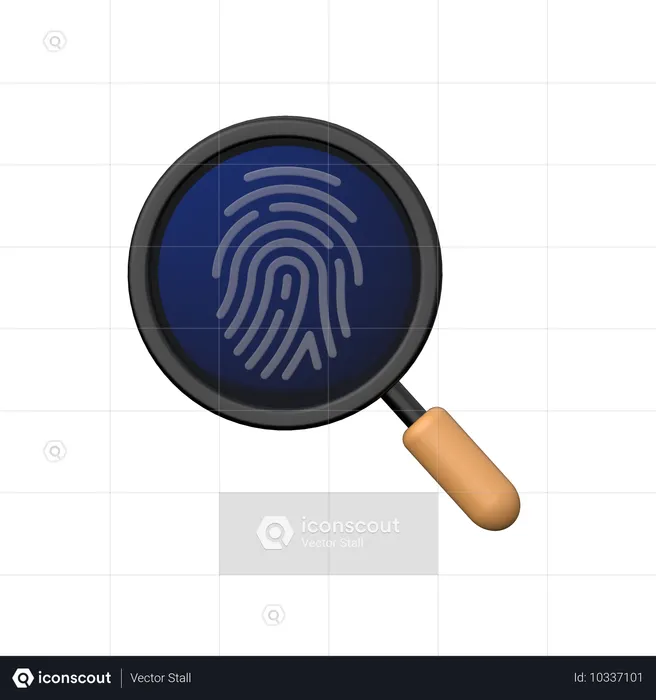 Fingerprint Identify  3D Icon