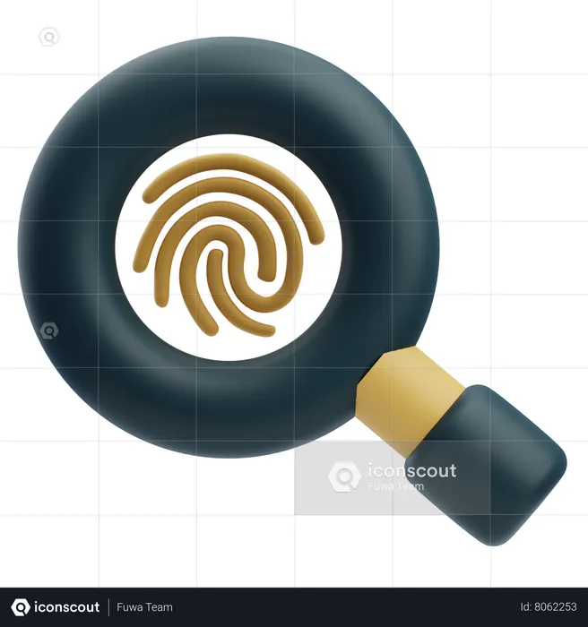 Fingerprint Identify  3D Icon