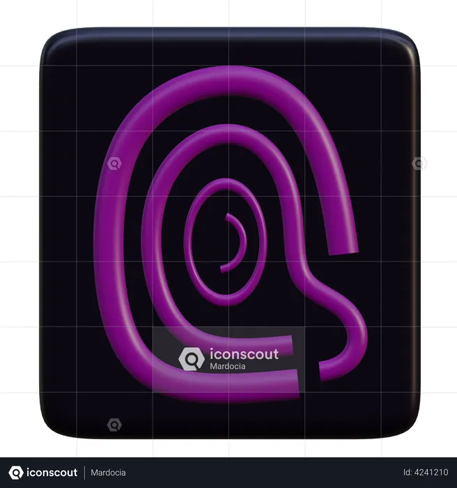Fingerprint Lock  3D Icon