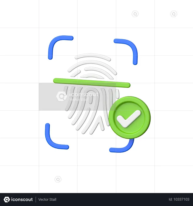 Fingerprint Match  3D Icon