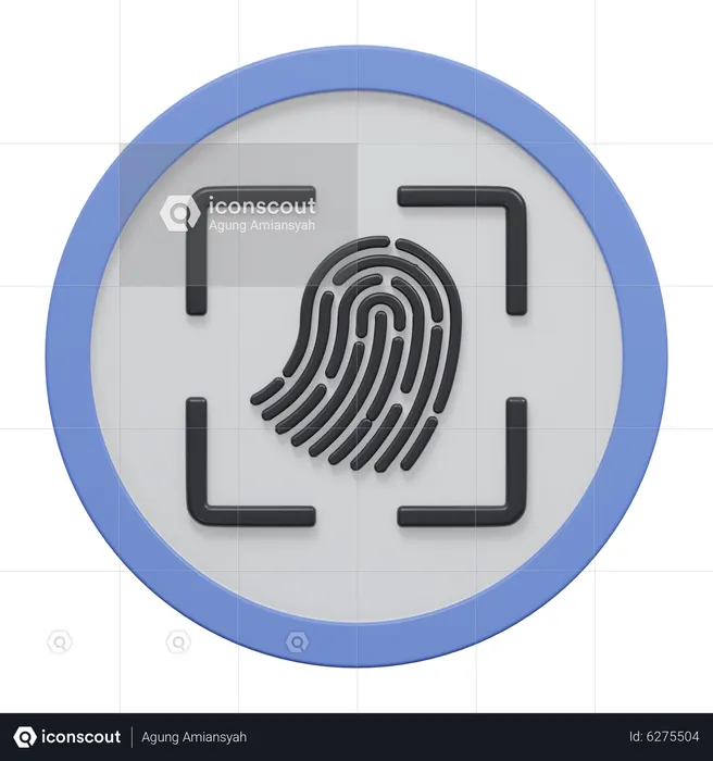Fingerprint Scan  3D Icon