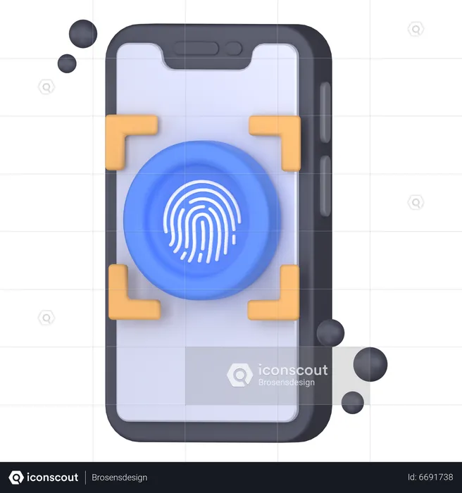 Fingerprint scan  3D Icon