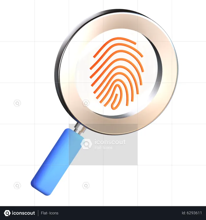 Fingerprint Search  3D Icon