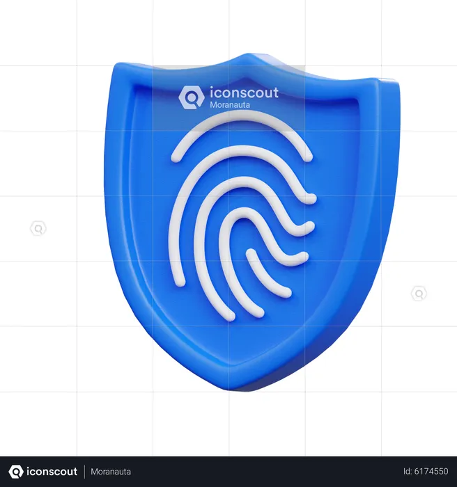 Fingerprint Shield  3D Icon