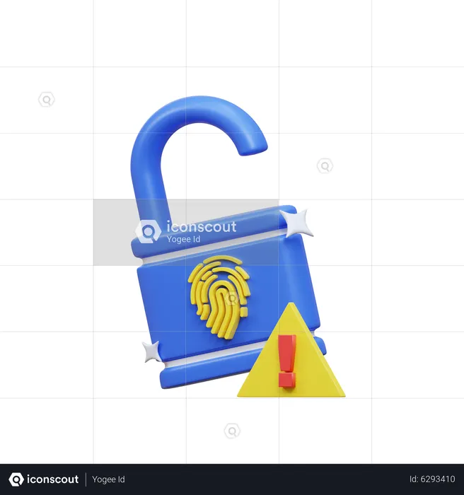 Fingerprint Unlock  3D Icon