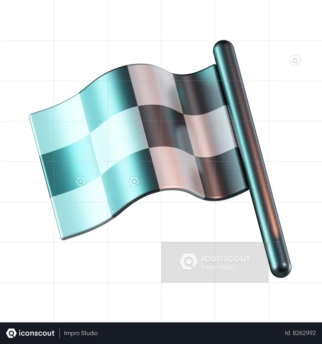 Finish flag  3D Icon