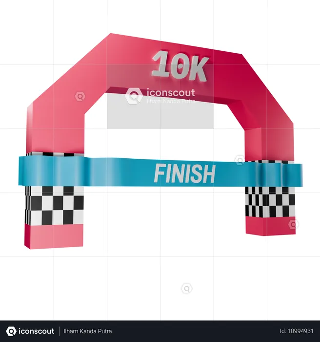 Finish Line  3D Icon