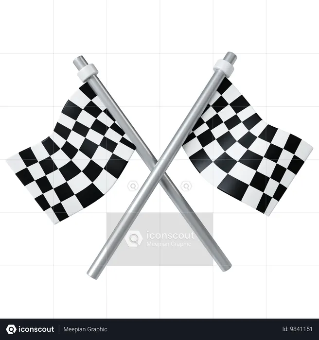 Finish Line  3D Icon
