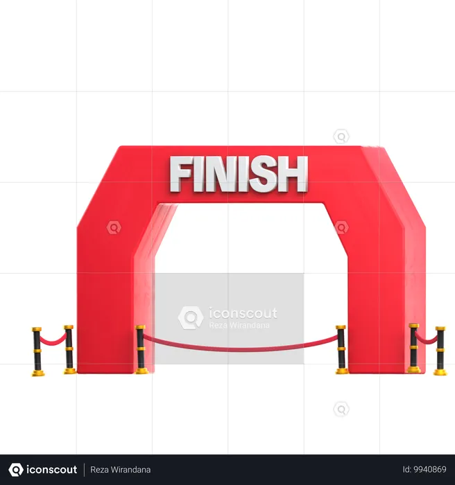 Finish Line Gate  3D Icon