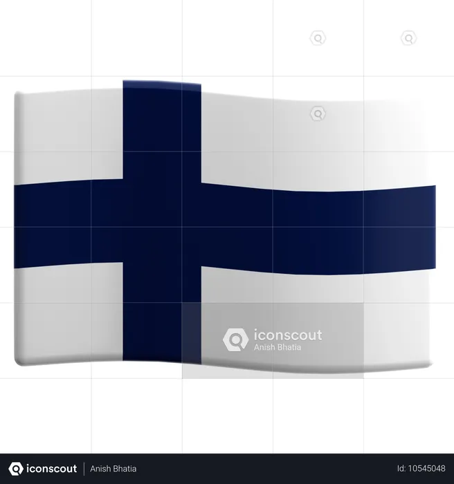 핀란드 Flag 3D Icon