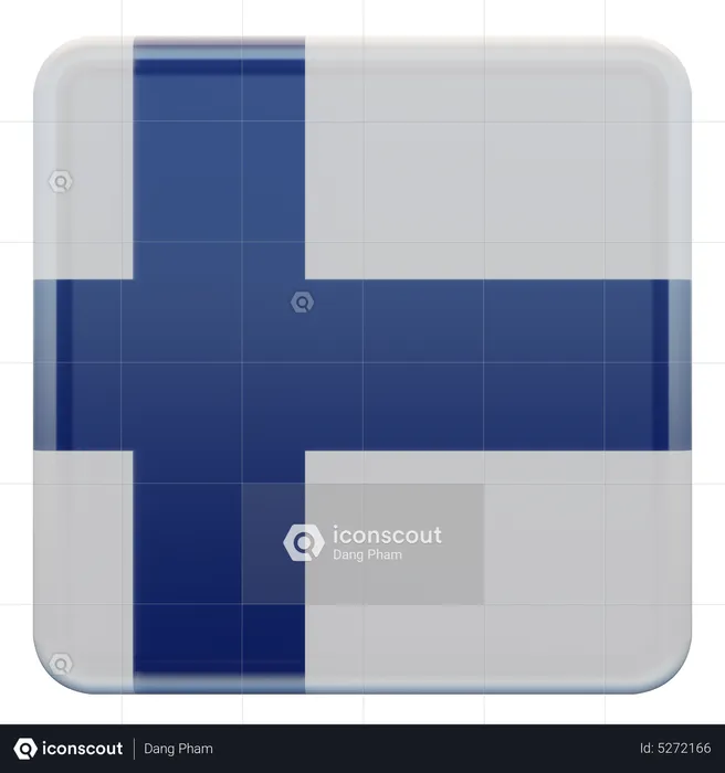 Finland Square Flag Flag 3D Icon