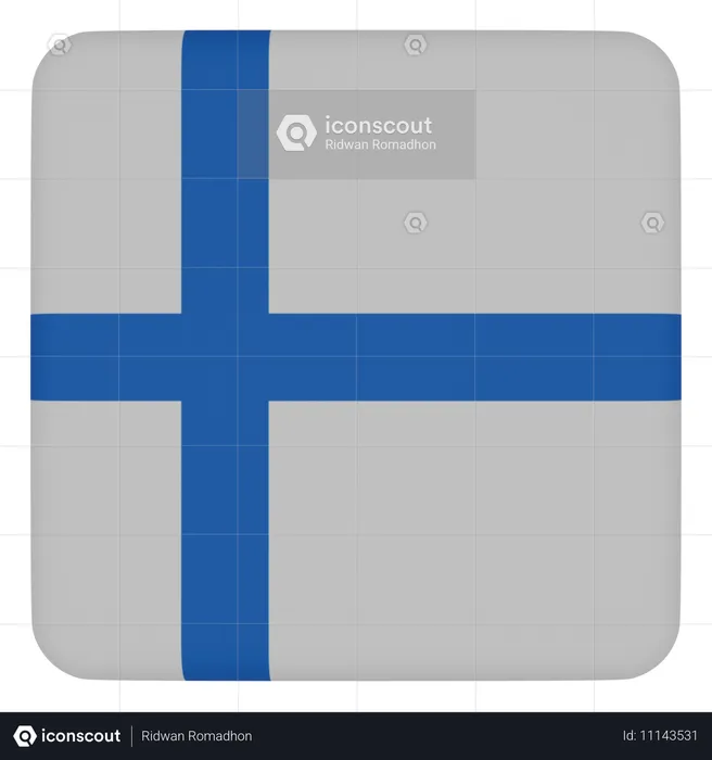 Finnland Flag 3D Icon