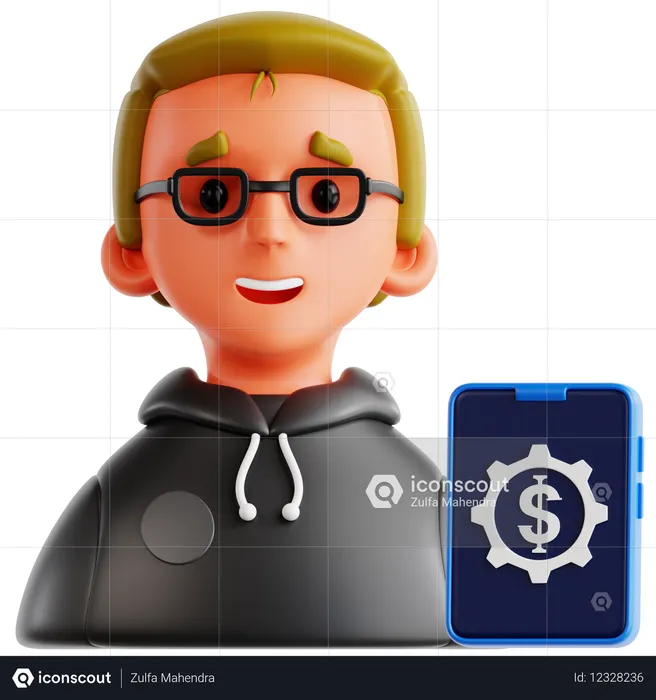 Fintech Developer  3D Icon