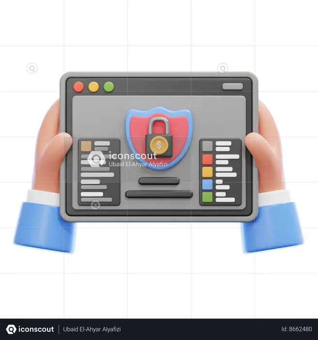 Sécurité des technologies financières  3D Icon