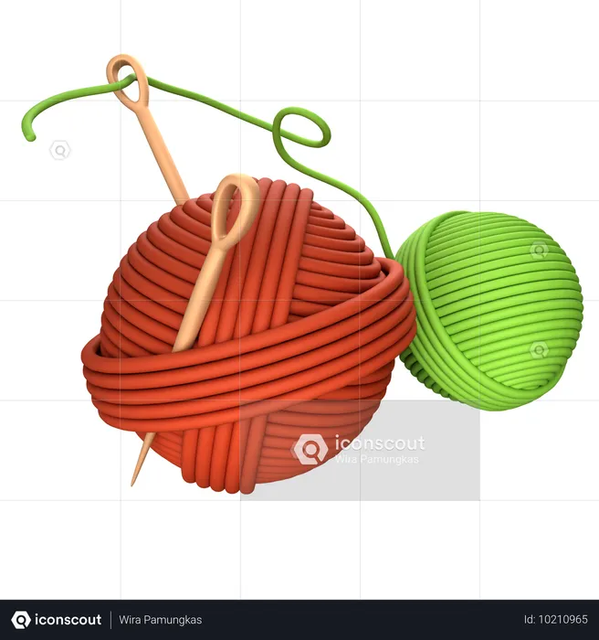 Fio de tricô  3D Icon