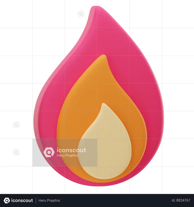 Fire  3D Icon