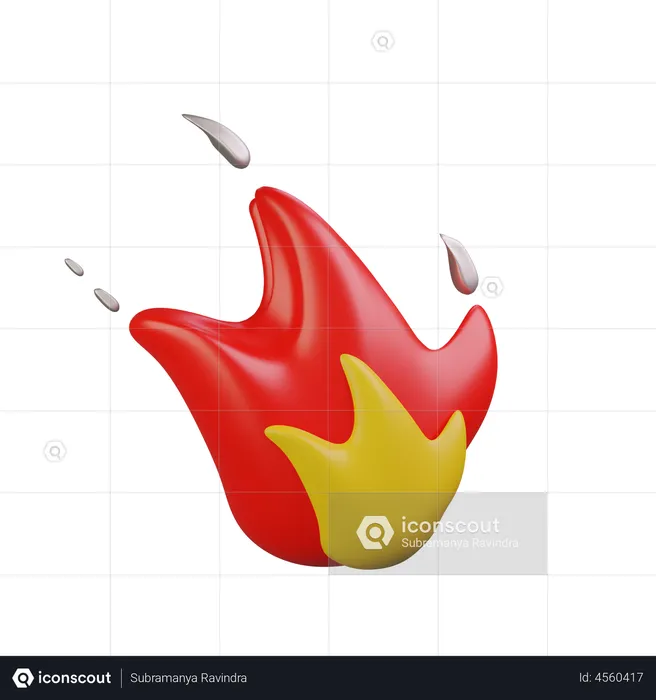 Fire  3D Illustration