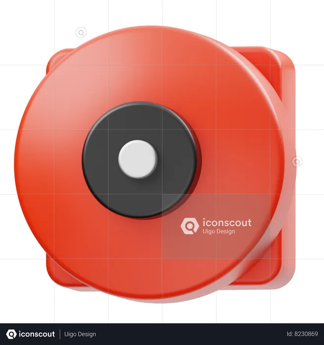 Fire Alarm Emoji 3D Icon