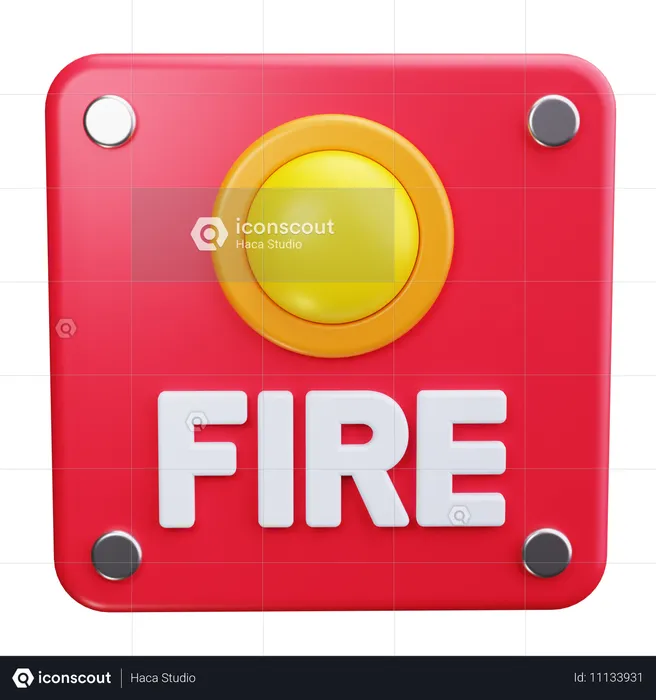 Fire Alarm  3D Icon