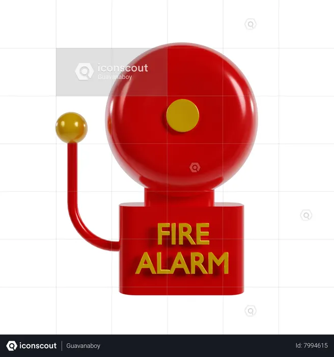 Fire Alarm  3D Icon
