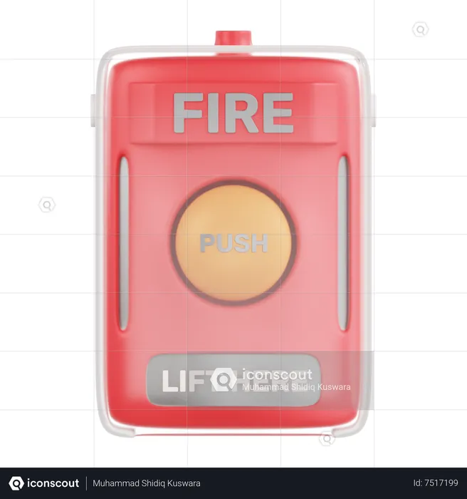 Fire Alarm Button  3D Icon