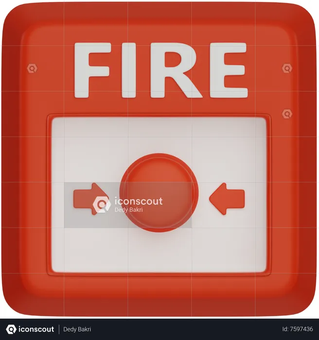 Fire Button  3D Icon