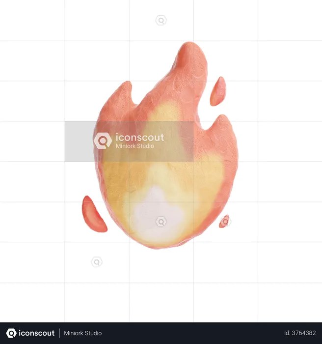 Fire Emoji Logo 3D Logo