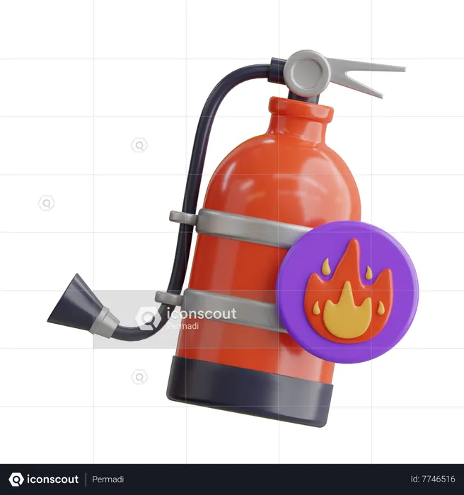Fire Extinguisher  3D Icon