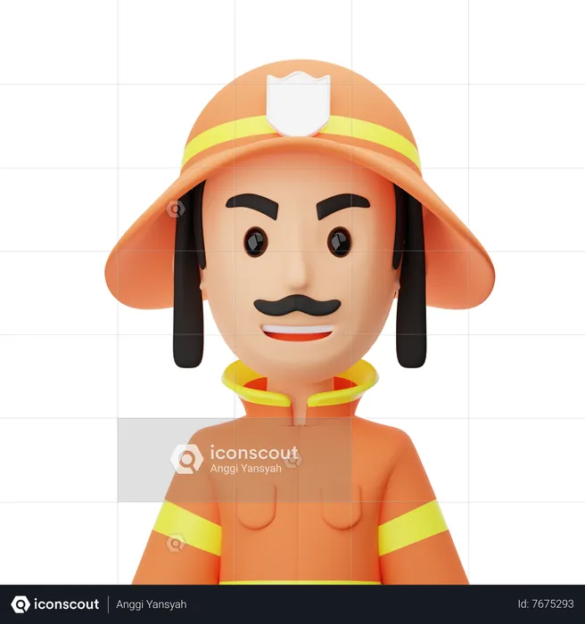 Fire Fighter  3D Icon