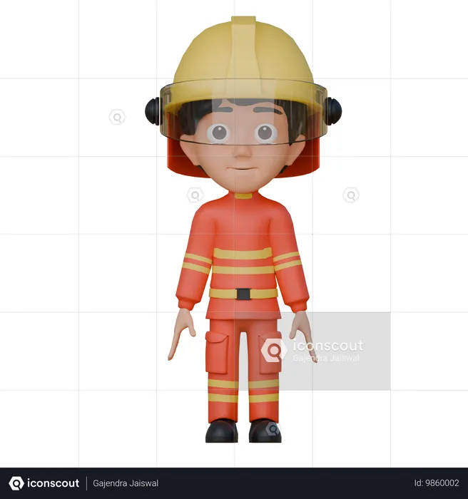 Fire Fighter  3D Icon