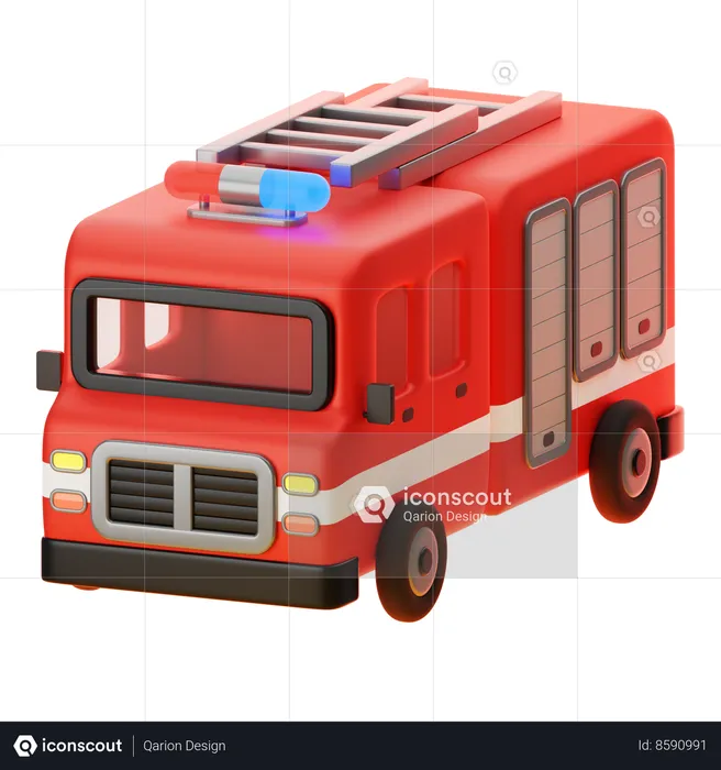 FIRE FIGHTERS TRUCK  3D Icon