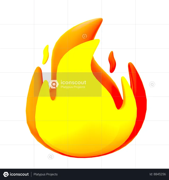 Fire Flame  3D Icon