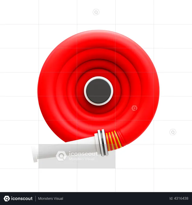 Fire Hose  3D Illustration