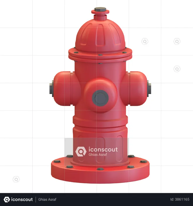 Fire hydrant  3D Illustration