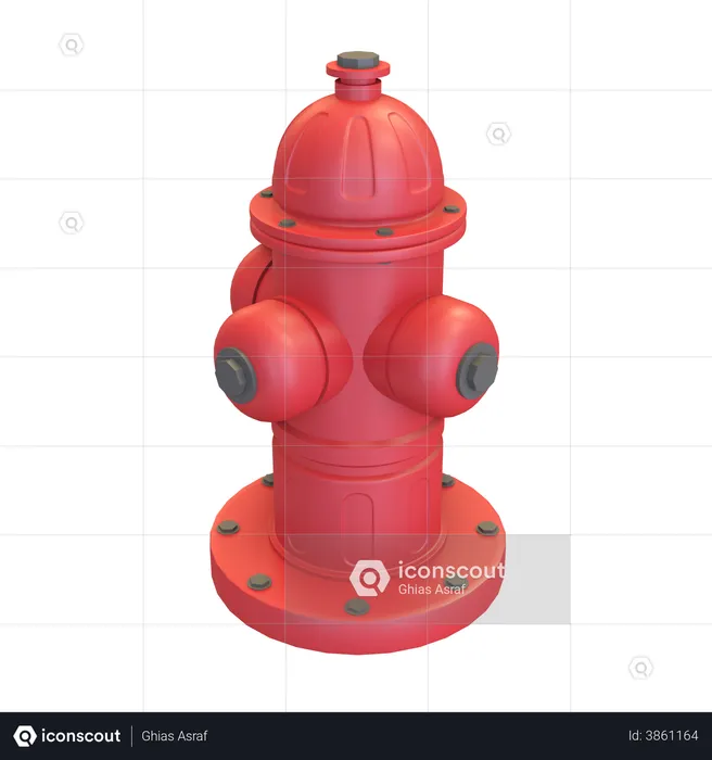 Fire hydrant  3D Illustration