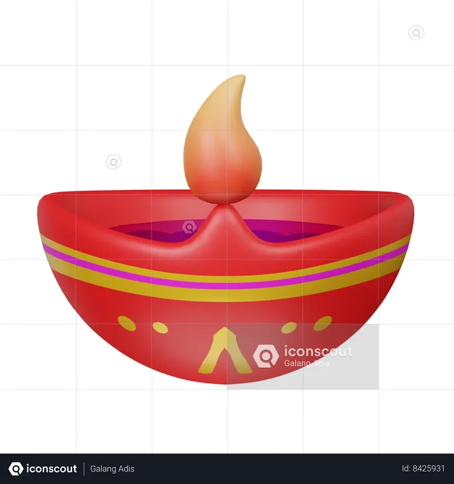 Fire Lamp  3D Icon