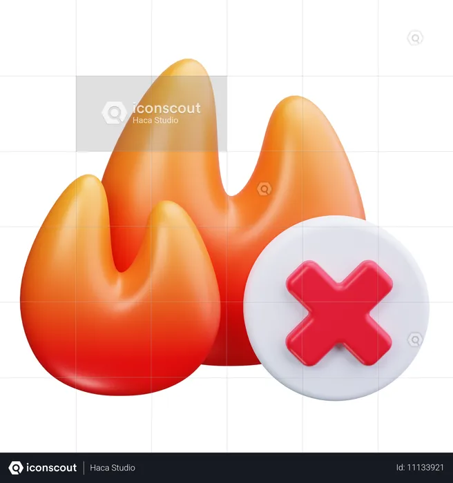 Fire Sign  3D Icon