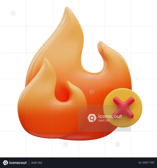 Fire Sign  3D Icon