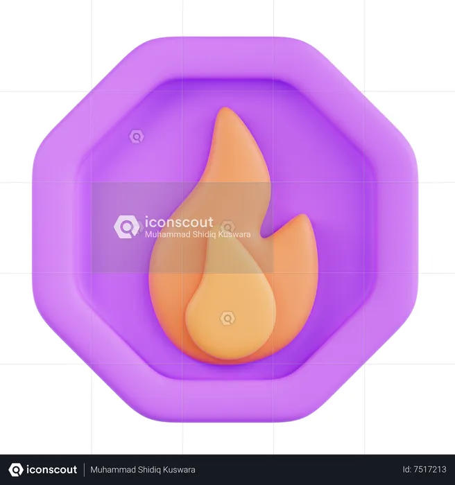 Fire Sign  3D Icon