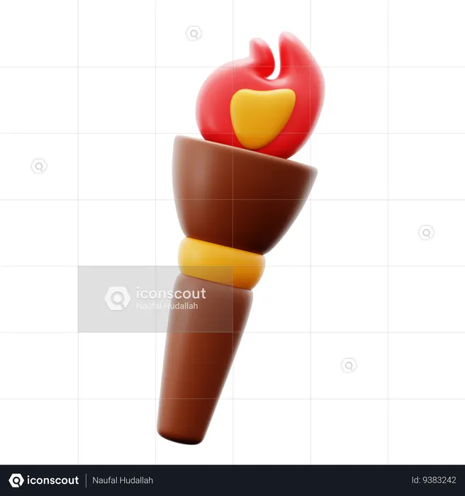 Fire Torch  3D Icon