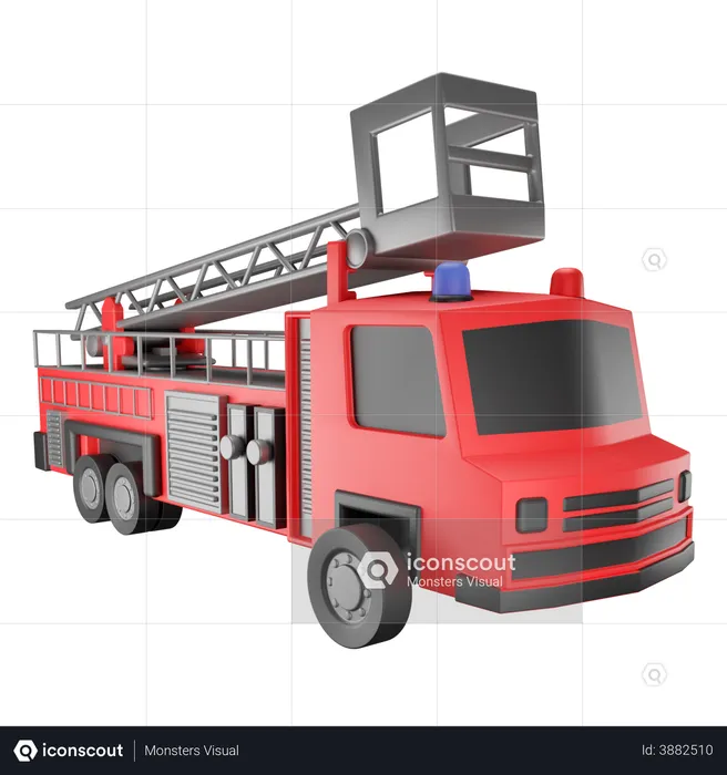 Fire Truck  3D Illustration