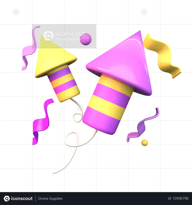 Firecrackers  3D Icon