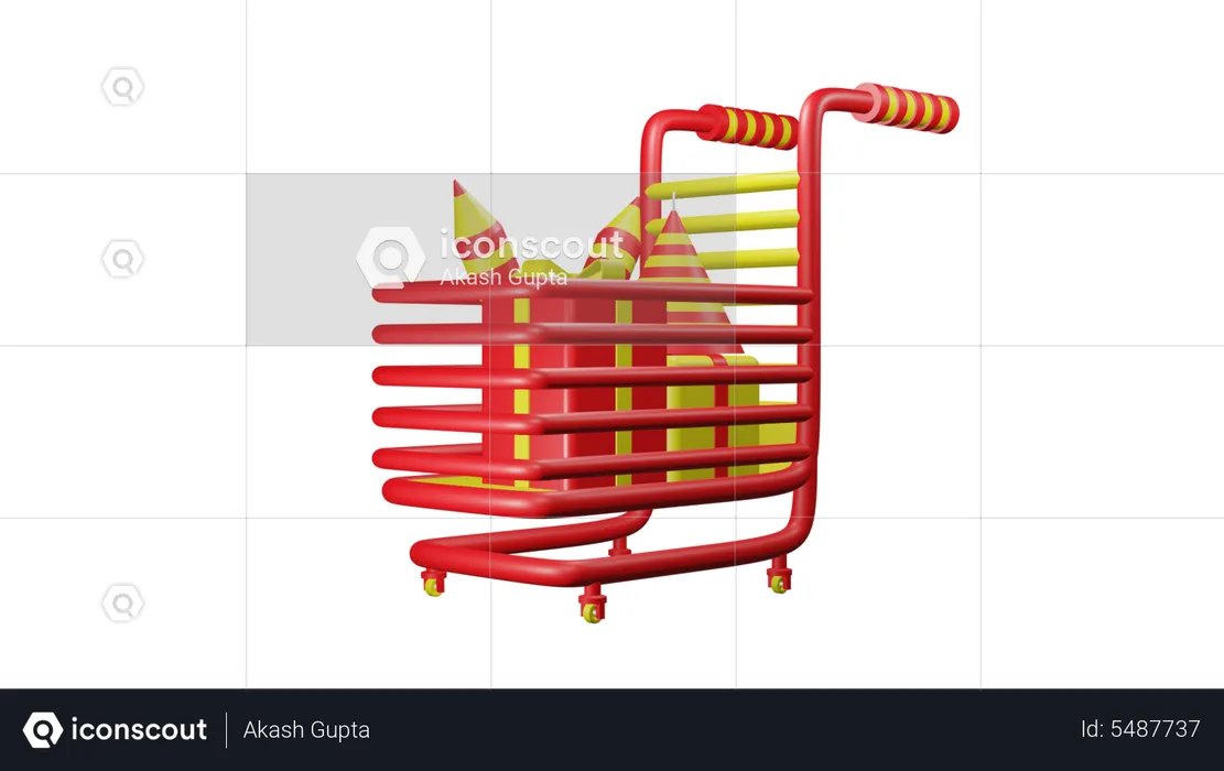 Firecrackers Cart  3D Icon