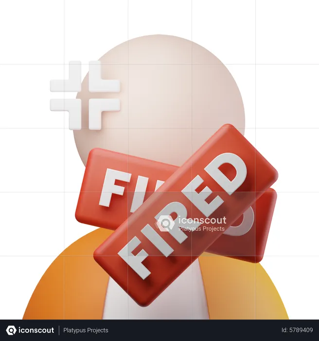 Fired Employee  3D Icon