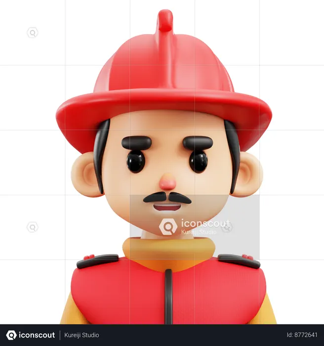 Firefighter  3D Icon
