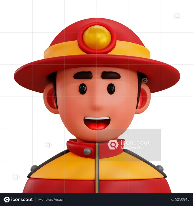 Firefighter  3D Icon