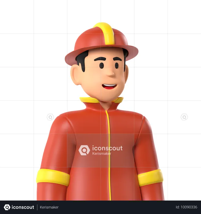 Firefighter  3D Icon