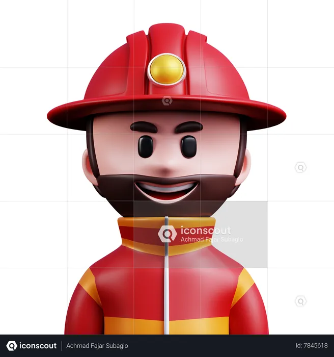 Firefighter  3D Icon